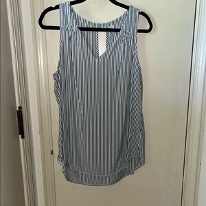 Old Navy grey and White Relaxed Tank Top
